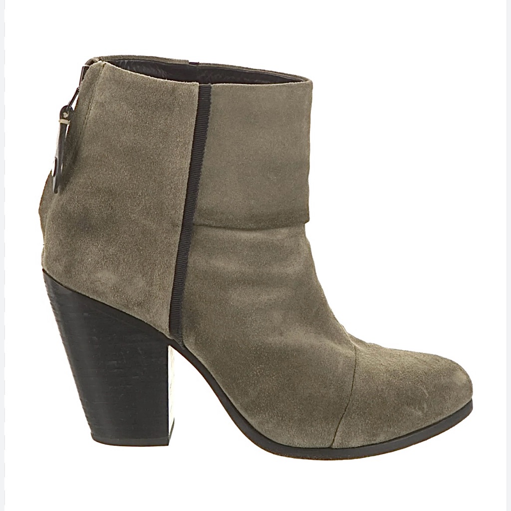 Rag & Bone Green Suede Leather Ankle Boot Size 36.5